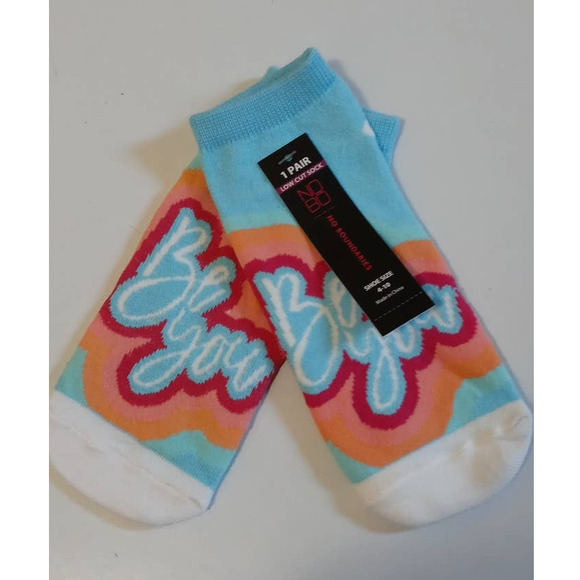 No Boundaries "Be You" Low Cut Socks. Size 4-10 - Picture 1 of 3
